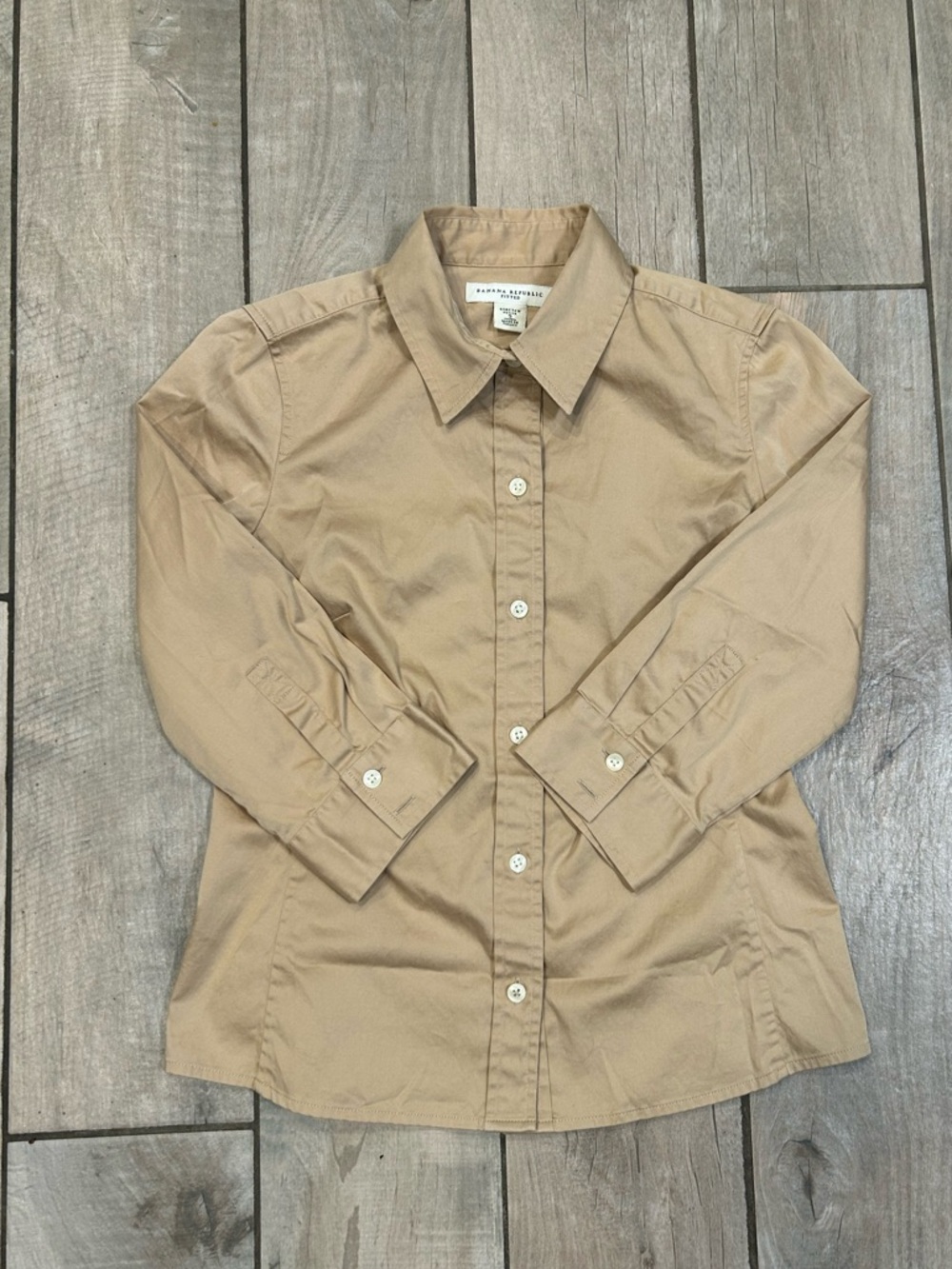 Banana Republic Y2K Quater Sleeve Button Down Top